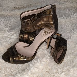 Vince Camuto Bronze Heels